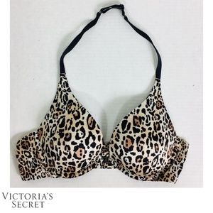 Victoria's Secret Leopard Print Plunge Bra 34B